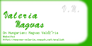 valeria magvas business card